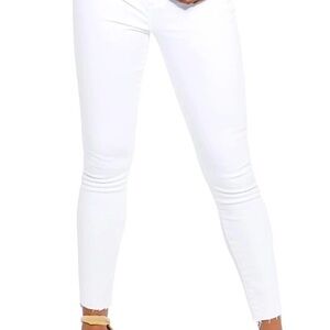 SPANX White Jeans in distressed denim! Petite. Excellent condition!